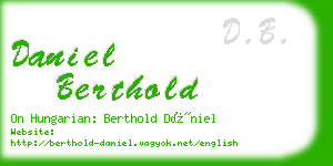 daniel berthold business card